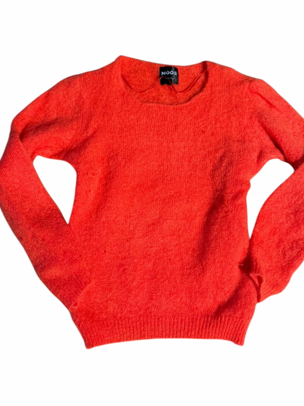 Women's orange mohair mix Crewneck Sweater